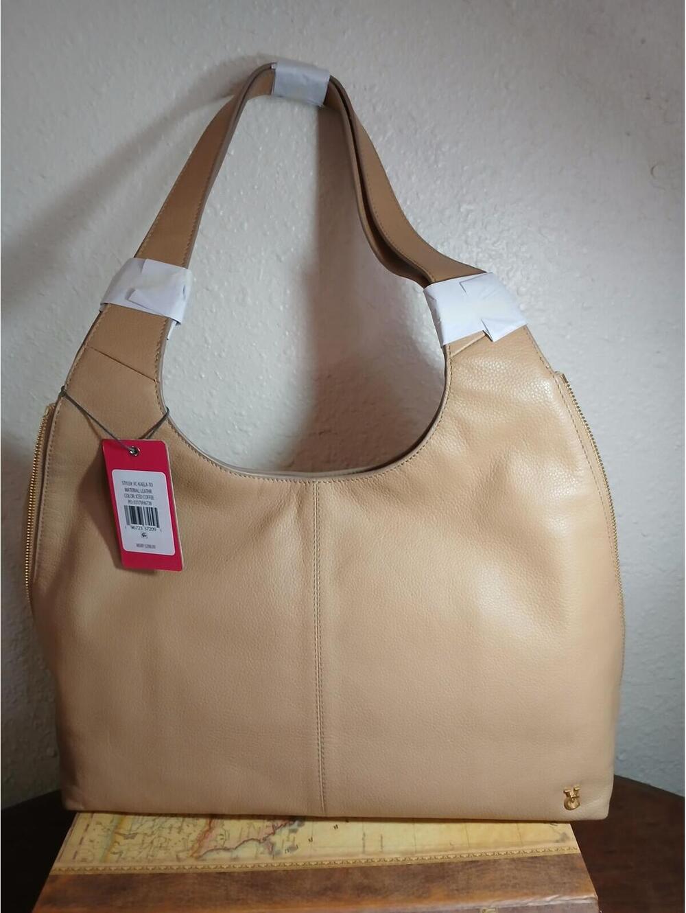 Vince Camuto Leather Shoulder Bag in Iced Coffee